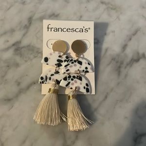 Francesca’s Speckled Tassel Earrings